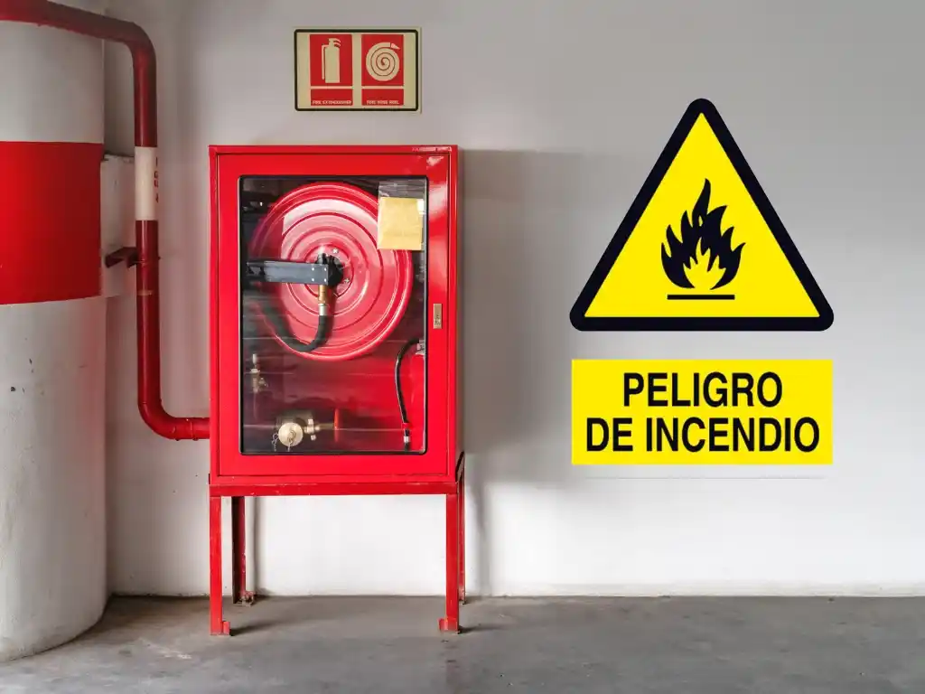 Señal peligro de incendio